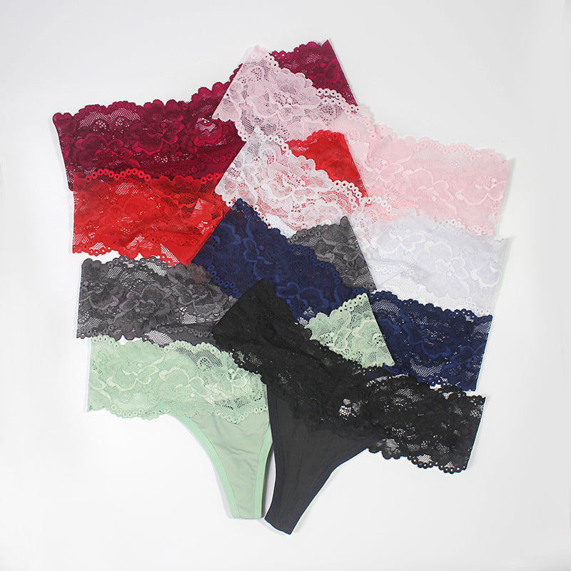 Feel Luxurious in Lace: See-Through Thong Panties | My Comfort Attire