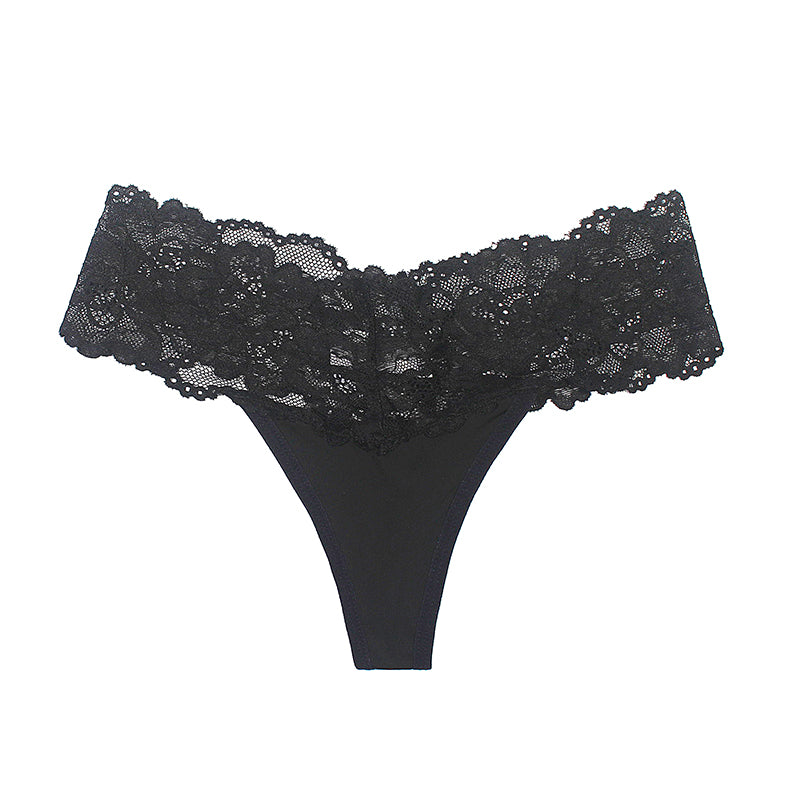 Feel Luxurious in Lace: See-Through Thong Panties | My Comfort Attire