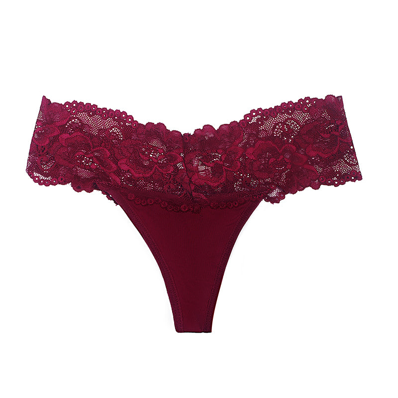 Feel Luxurious in Lace: See-Through Thong Panties | My Comfort Attire