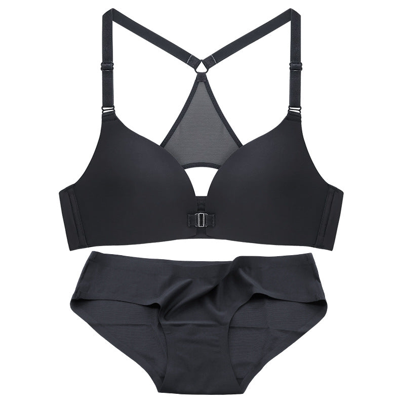 Front Closure Stylish Y-line Straps Bra | Adjustable & Wire-Free - My Comfort Attire