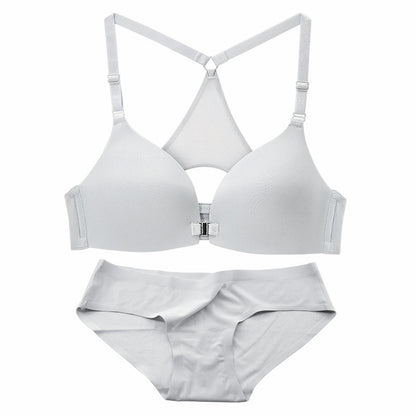 Front Closure Stylish Y-line Straps Bra | Adjustable & Wire-Free - My Comfort Attire