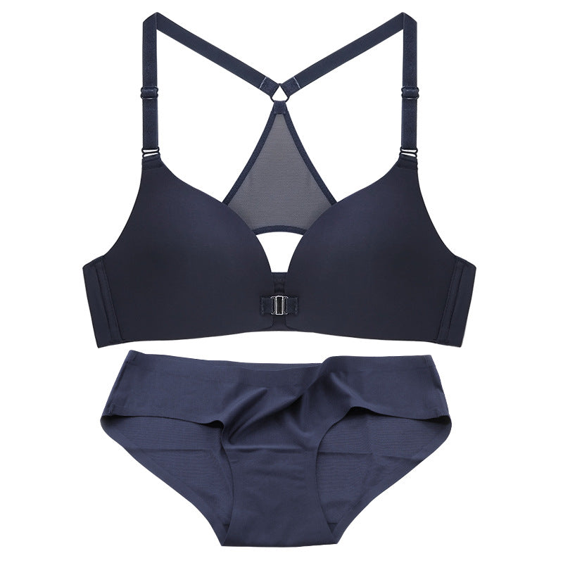 Front Closure Stylish Y-line Straps Bra | Adjustable & Wire-Free - My Comfort Attire