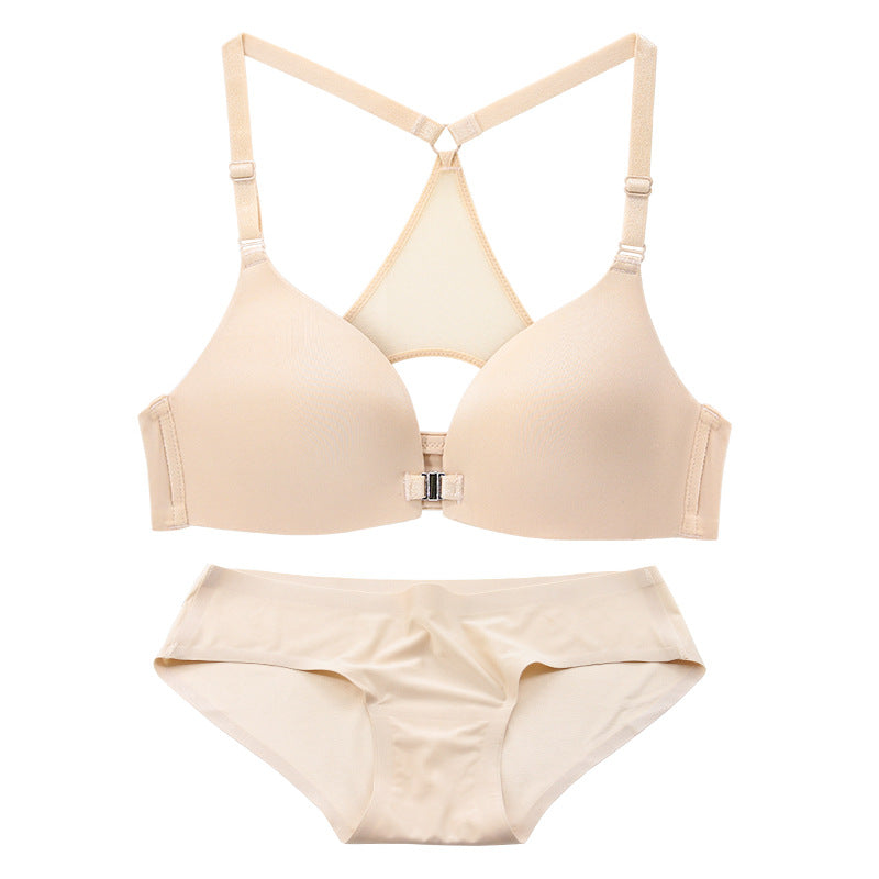 Front Closure Stylish Y-line Straps Bra | Adjustable & Wire-Free - My Comfort Attire