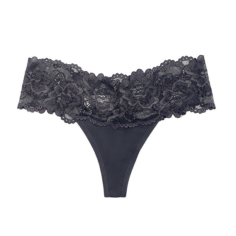 Feel Luxurious in Lace: See-Through Thong Panties | My Comfort Attire