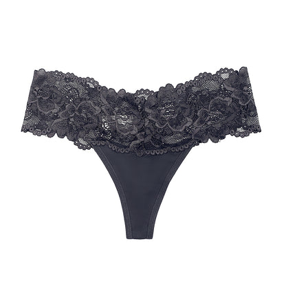Feel Luxurious in Lace: See-Through Thong Panties | My Comfort Attire
