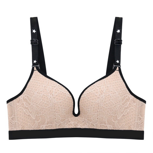 Non-Sponge Thin Cup Wireless Lace Bra: Ultimate Comfort & Style | My Comfort Attire